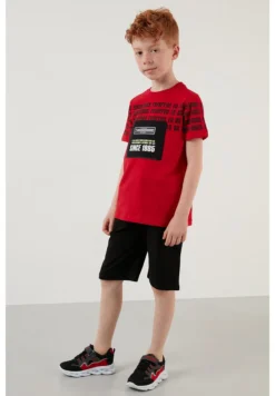 LELA Regular Fit Shorts And T-Shirt - Shorts - Red -Kinder Kleding Winkel 027cd475dcbf4c36b956256670906ecd