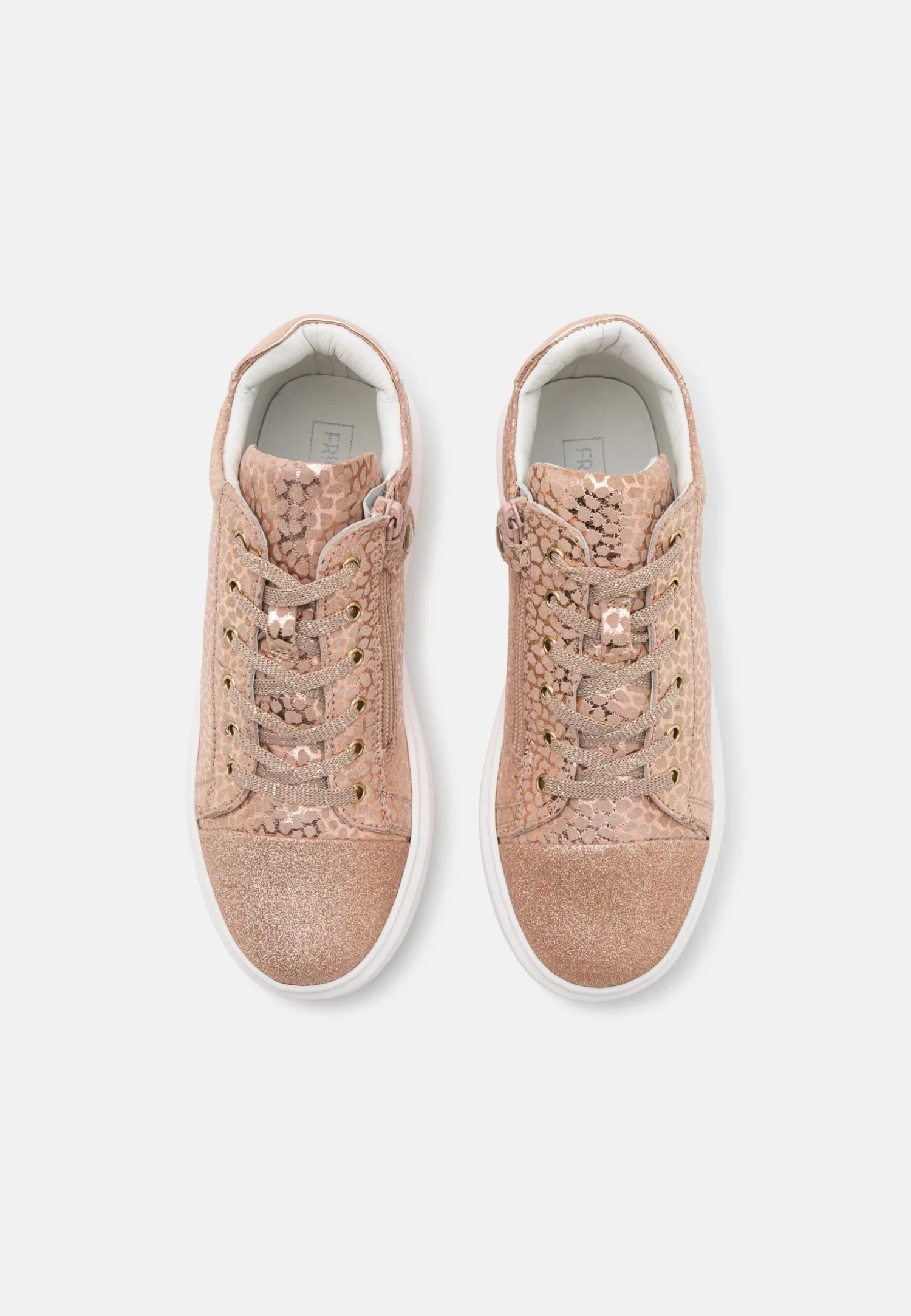Friboo Leather - Sneakers Hoog - Rose Gold 4 Friboo Leather - Sneakers Hoog - Rose Gold - Afbeelding 4