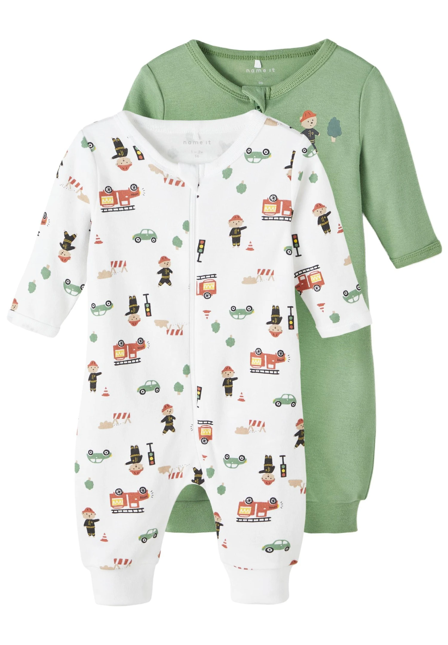 NAME IT Nbmnightsuit Zip Firefighter 2 Pack - Body - Green 1 NAME IT Nbmnightsuit Zip Firefighter 2 Pack - Body - Green