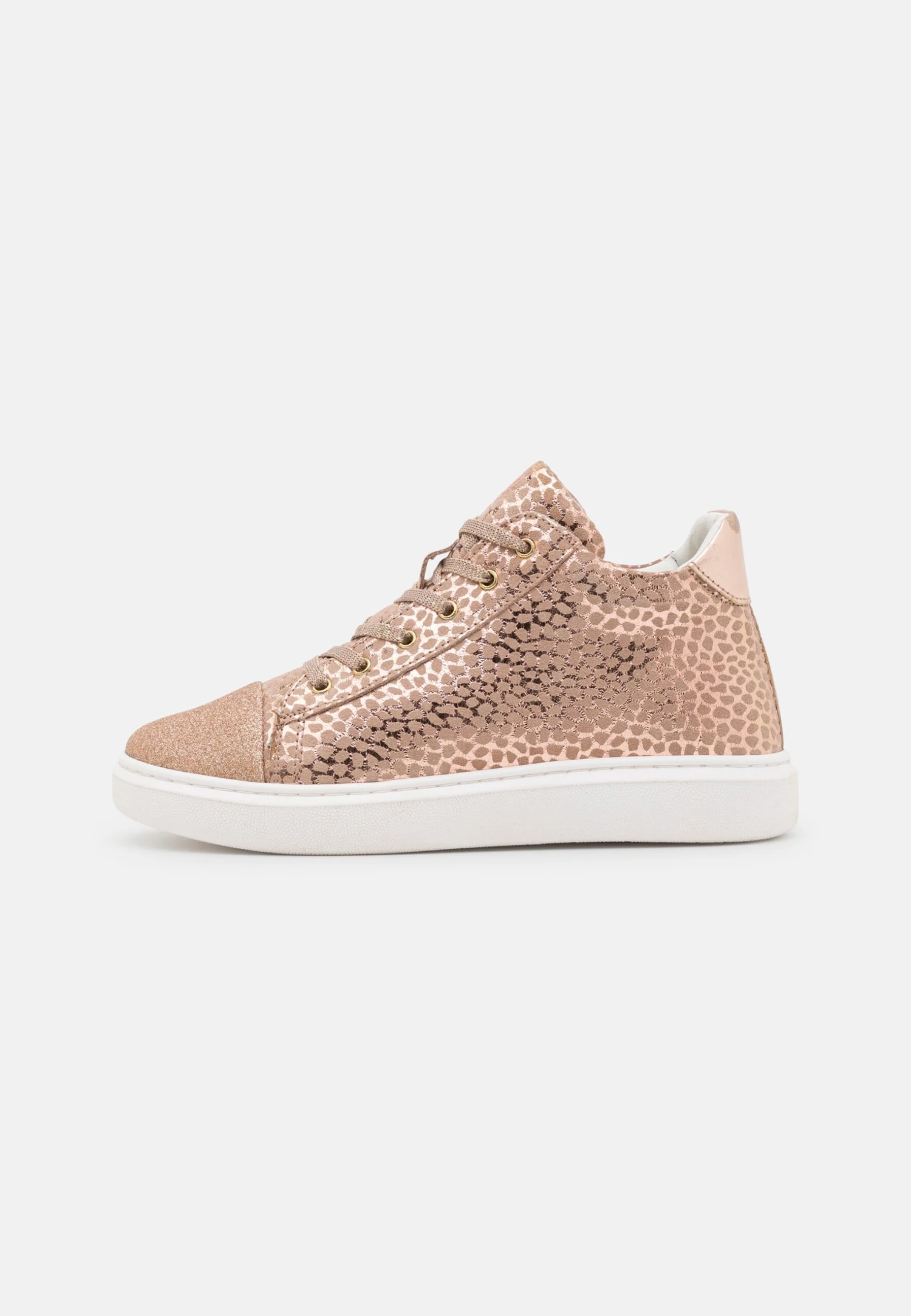 Friboo Leather - Sneakers Hoog - Rose Gold 1 Friboo Leather - Sneakers Hoog - Rose Gold